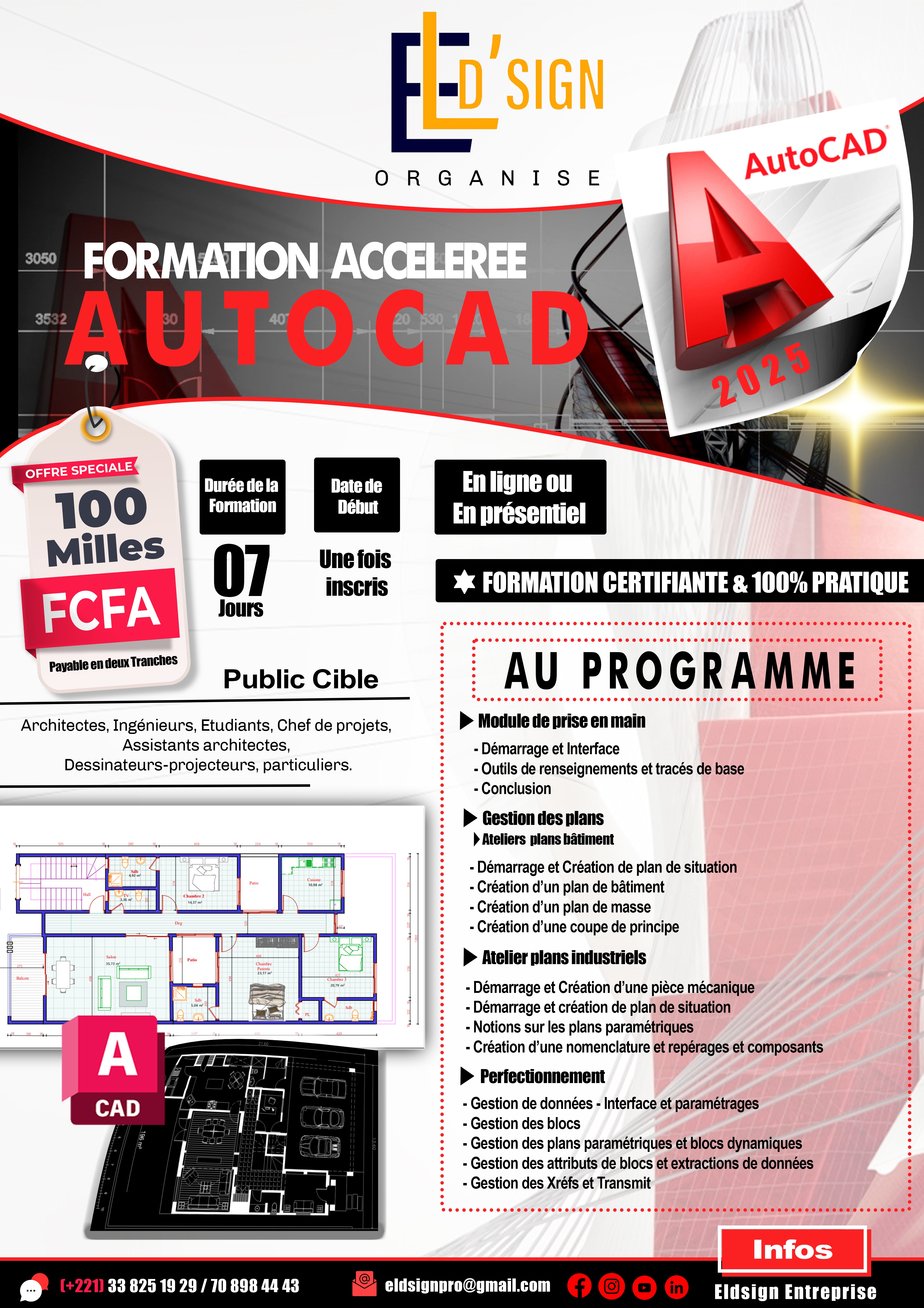 Dakar Dakar Plateau En groupe Autre Formation acceleree autocad