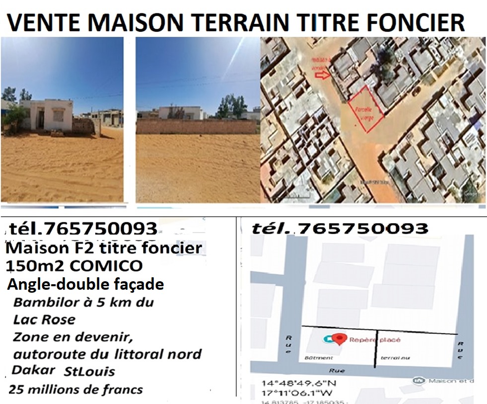 Rufisque Sangalkam Vente Maisons Maison titre foncier cite comico bambilor