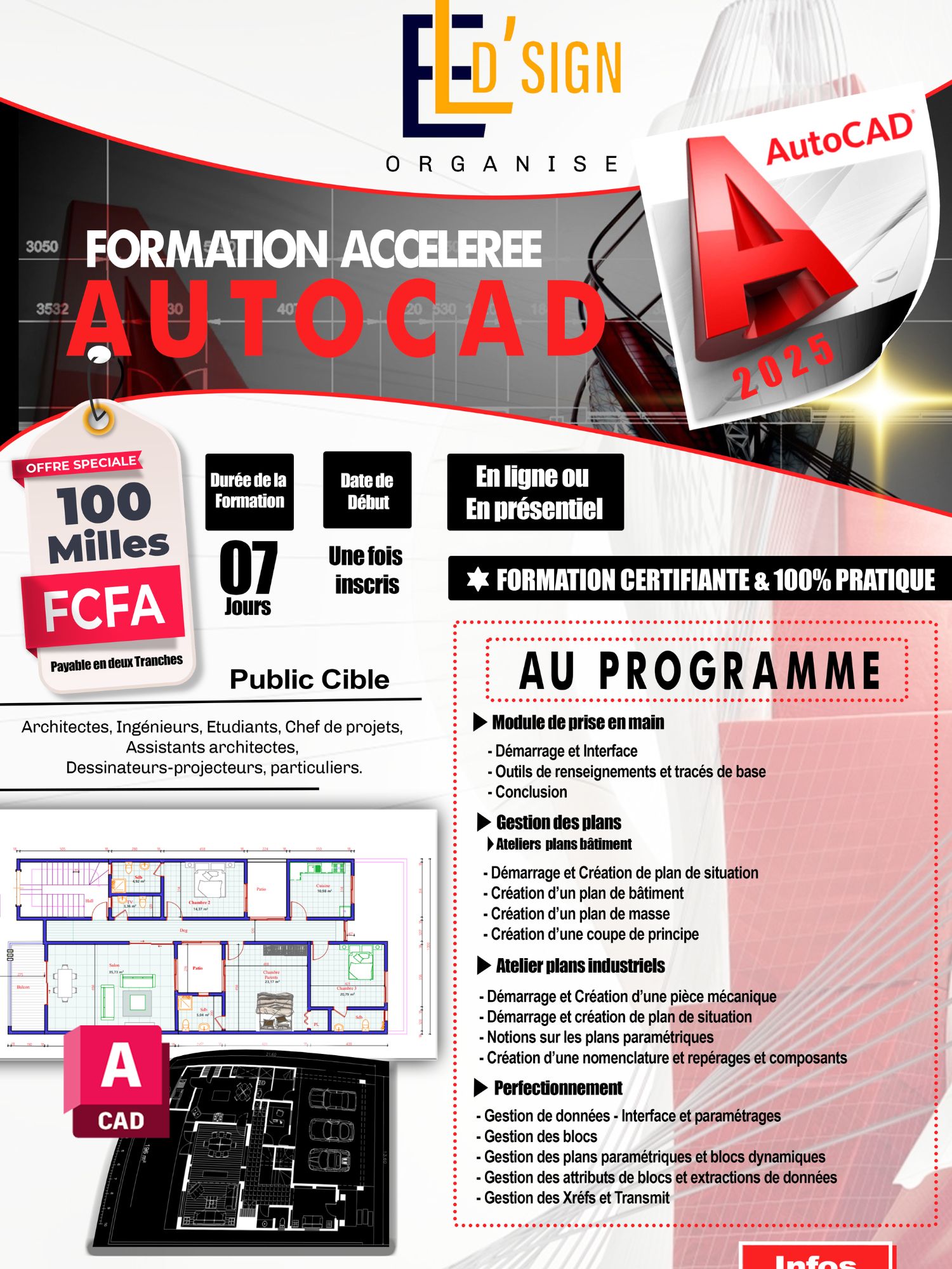Dakar Grand Dakar A domicile Autre Formation  autocad